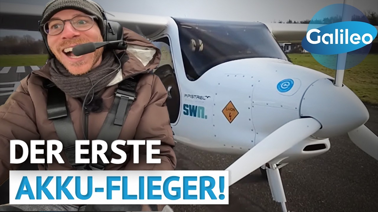 Das erste E-Flugzeug Deutschlands: Reporter Christoph steigt ein! | Galileo
