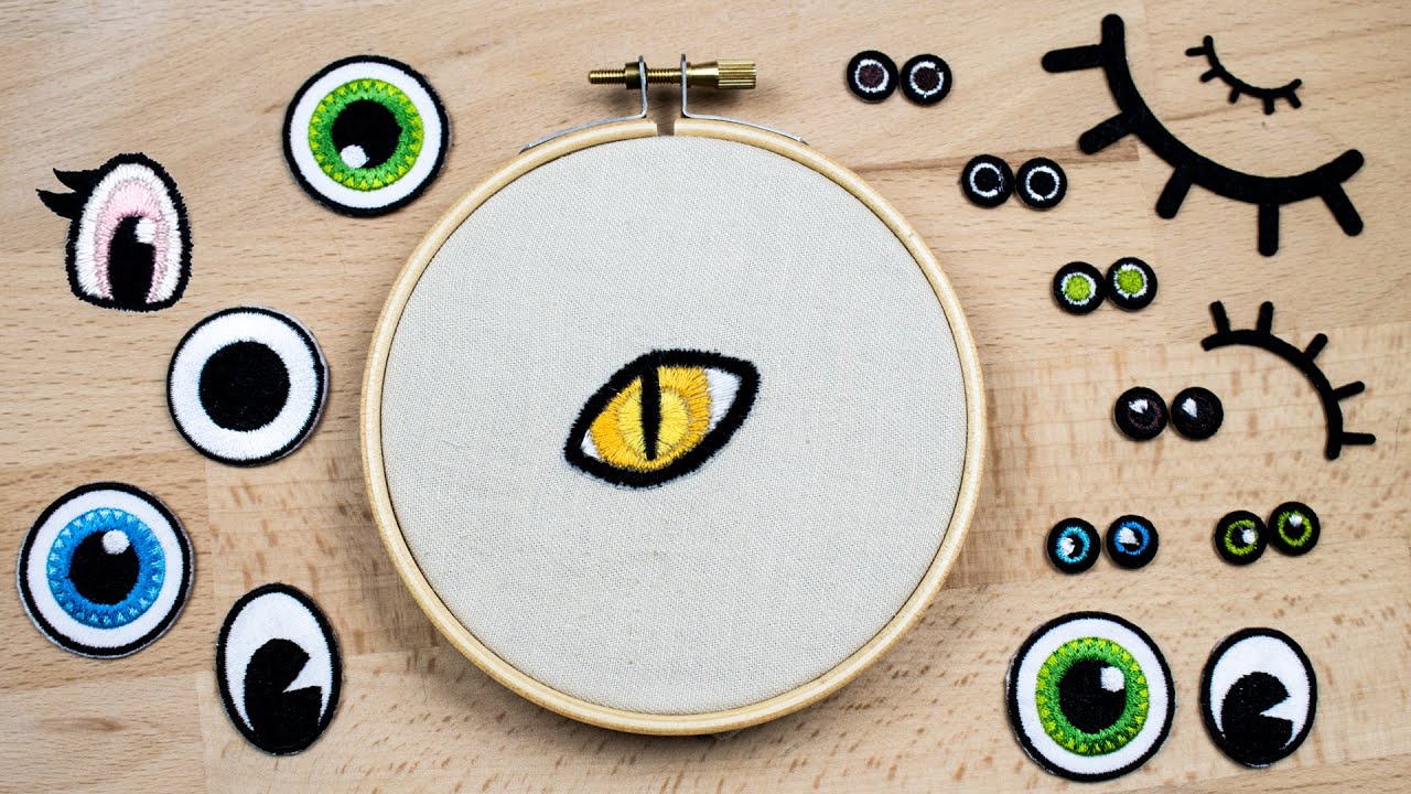 HOW TO EMBROIDER PLUSHIE'S EYES | DIY Patches | Free Pattern