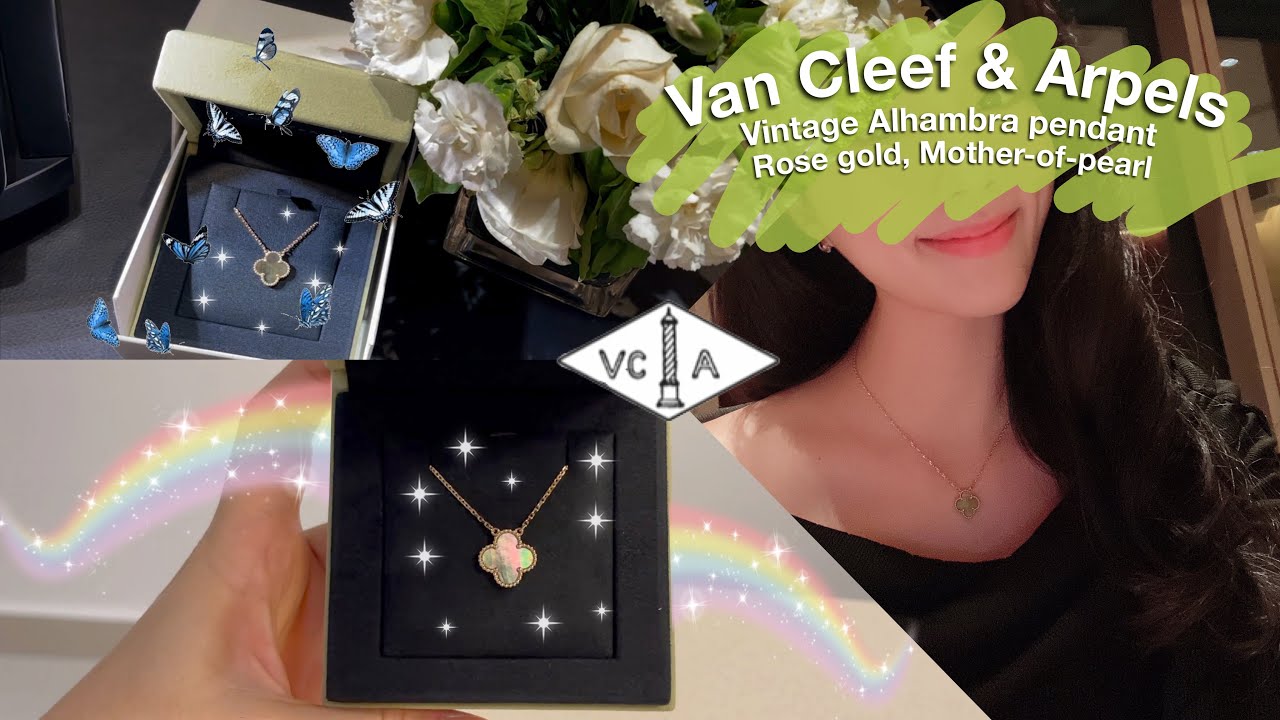 Van Cleef & Arpels Necklace Unboxing & Chain Extension | Vintage Alhambra Rose Gold Mother of Pearl✨
