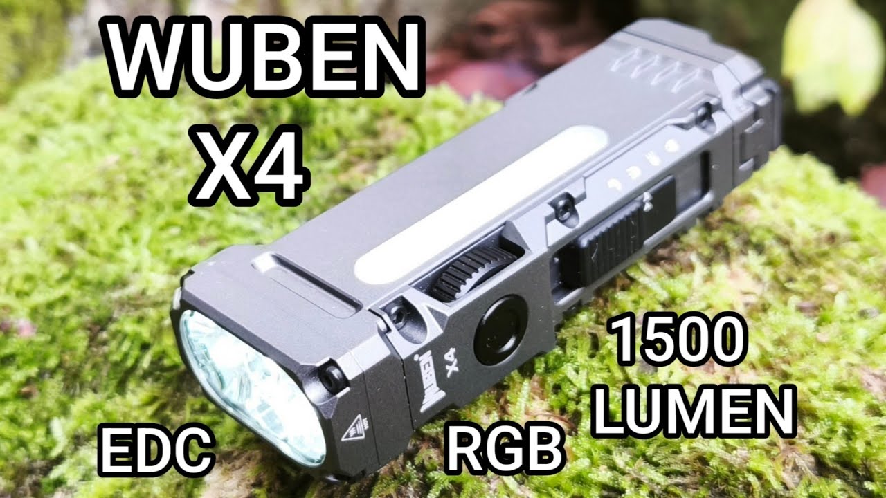 Endlich erhältlich!! WUBEN X4 Multifunktions Led Taschenlampe 1500 Lumen RGB-Modus Review Flashlight