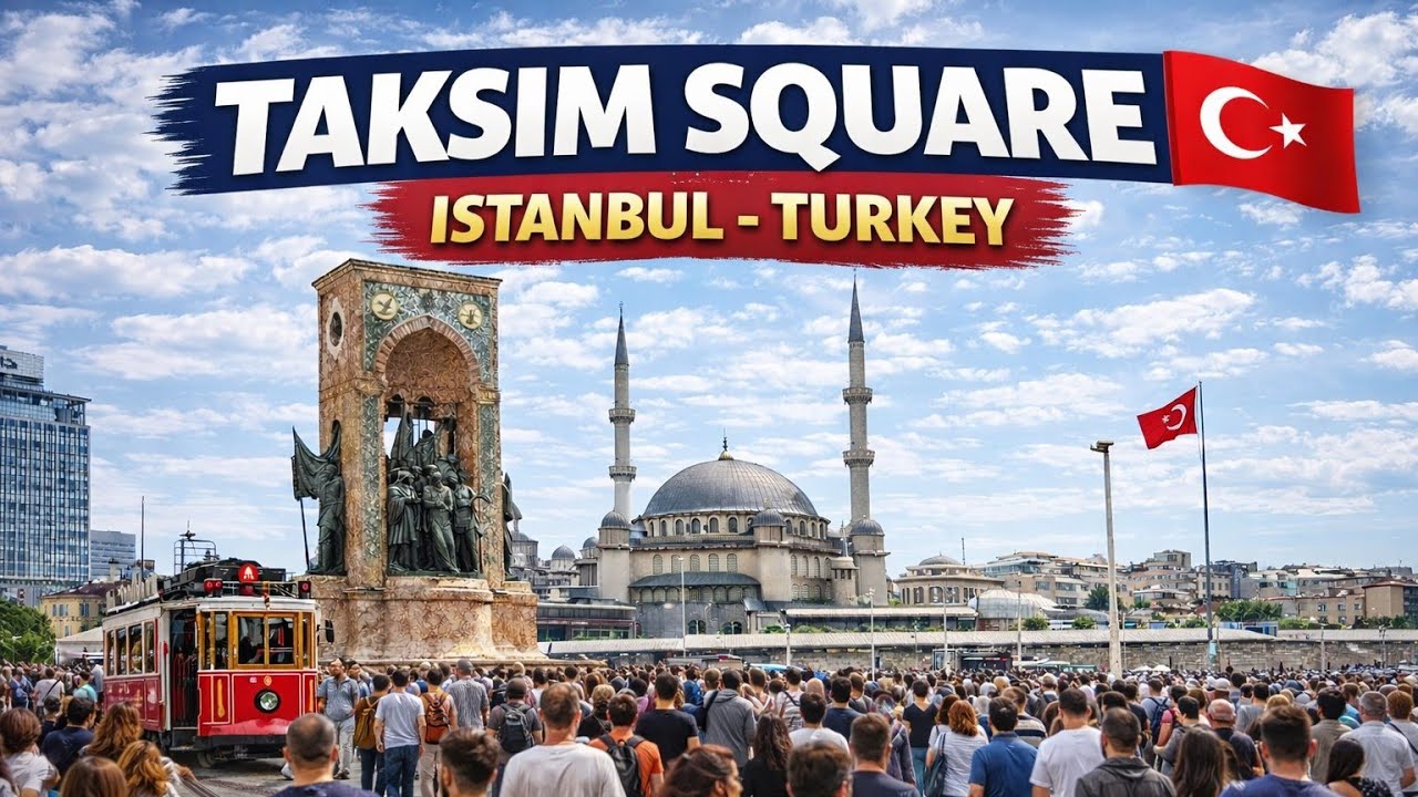 Istanbul Taksim Square Walk 🇹🇷 | Street Atmosphere in the Heart of the City