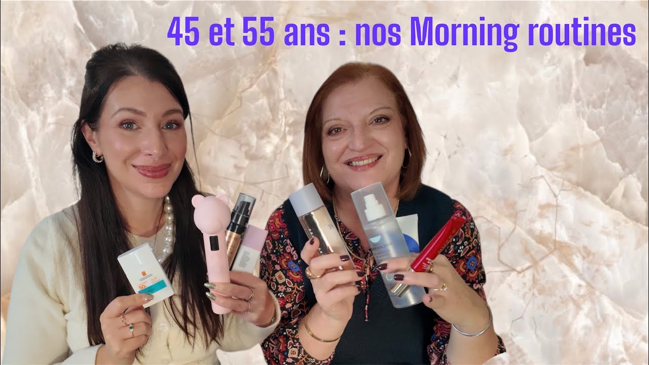 Morning routine complète : lotion, sérum, crème, solaire, contour de l'œil et cadeau! 