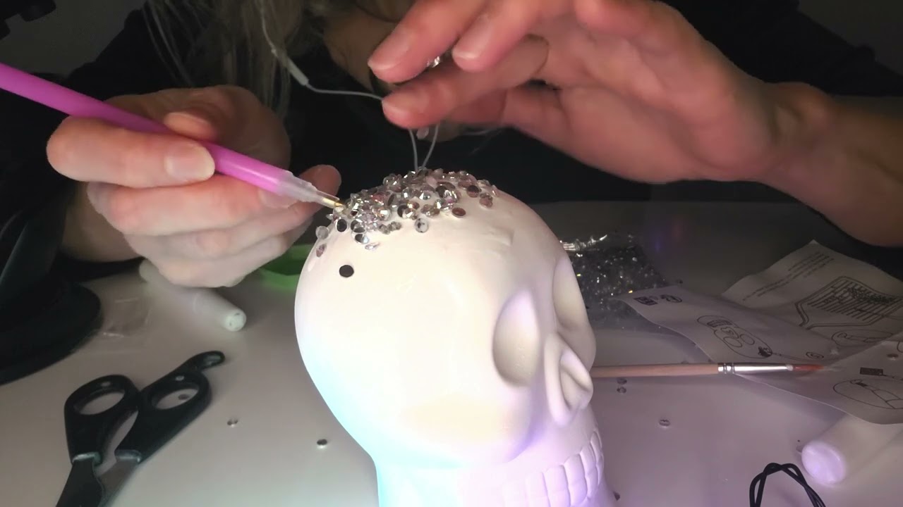 ASMR Skull & Rhinestones Relaxing Sounds