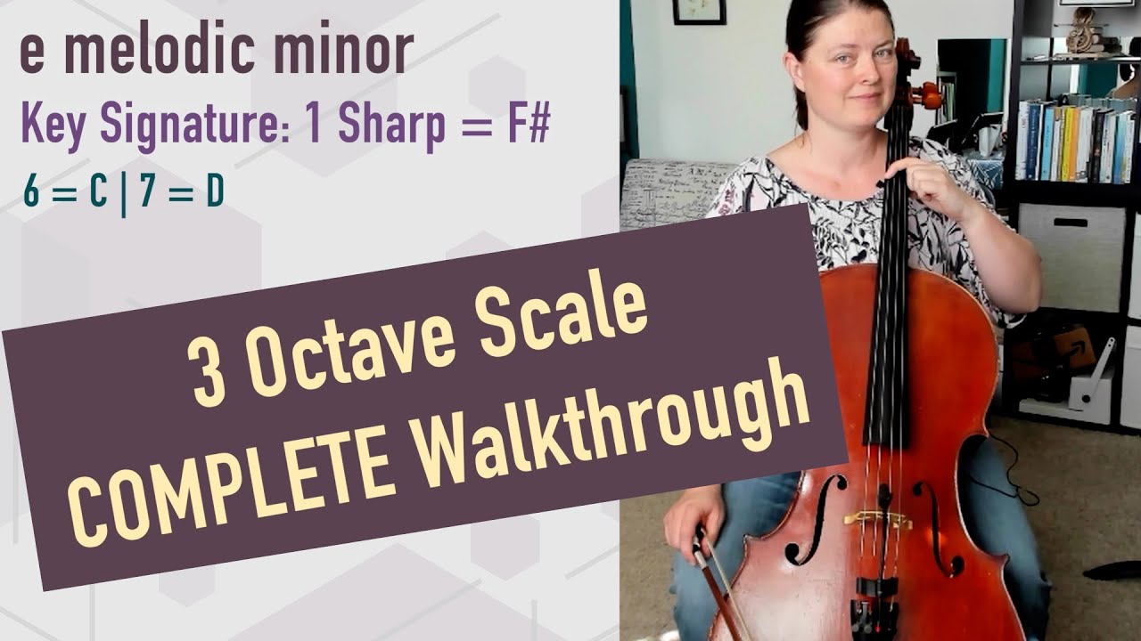 e melodic minor 3 Octave Scale (WITH instructions!)