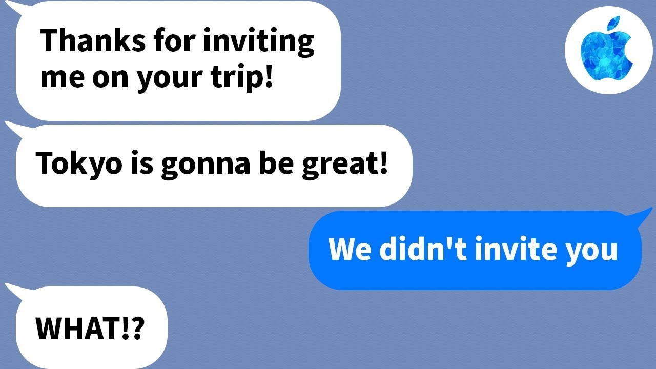 【Apple】I told her she wasn't invited, but she tried to come with us to Japan anyway...