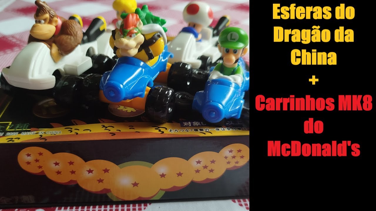 Itens da Coleção: Esferas do Dragão Importadas e Carrinhos Mario Kart 8 (McDonald's Brasil)