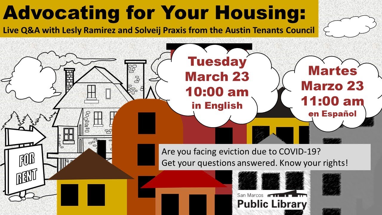 Advocating for Your Housing: Live Q&A with counselors from the Austin Tenants Council