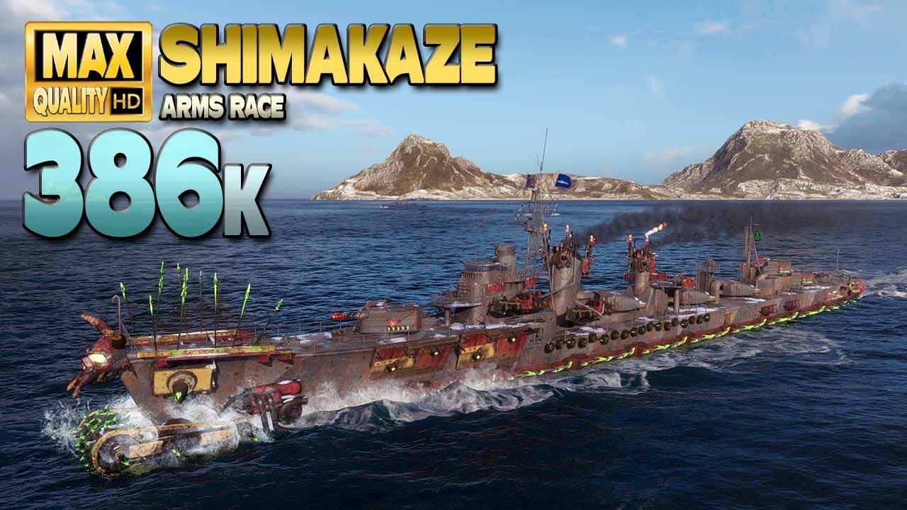 Destroyer Shimakaze: огромная базовая игра с опытом в 4k - World of Warships