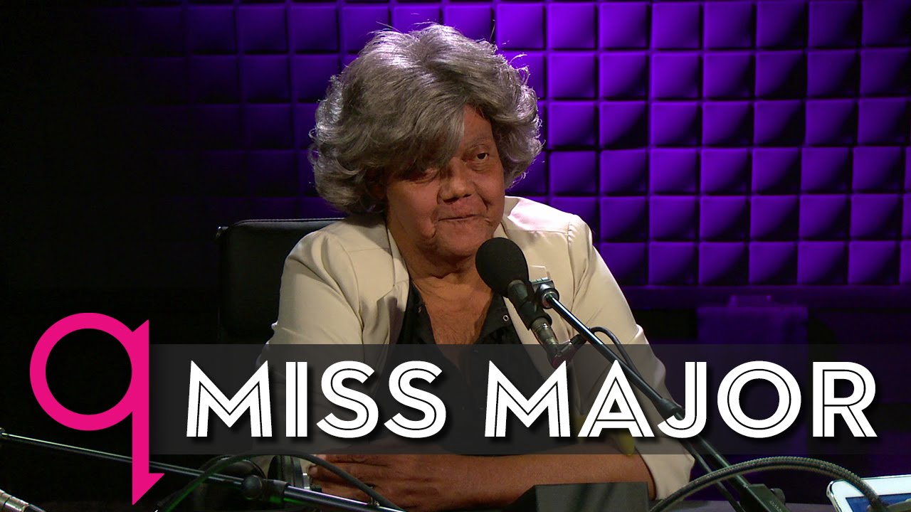 Trans elder Miss Major Griffin-Gracy in studio q