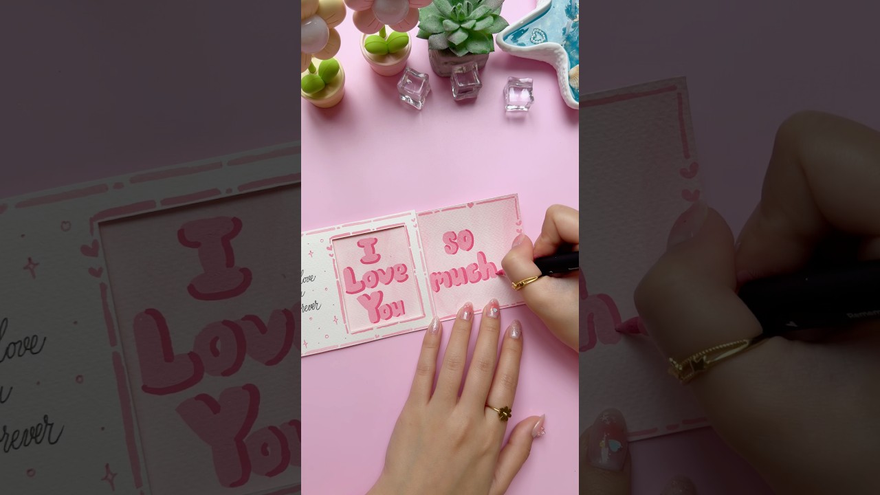 Открытка с любовным посланием, сделанная своими руками 💗