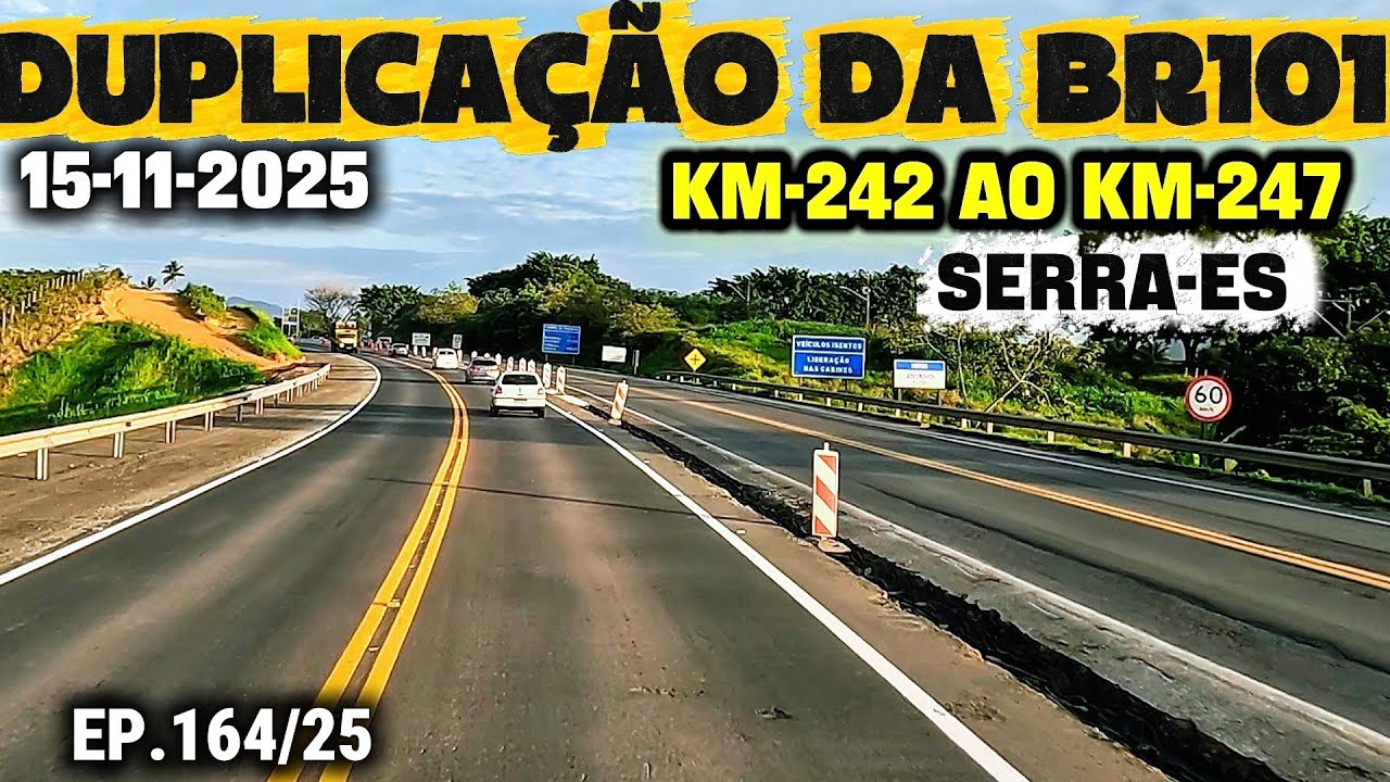 OBRAS DE DUPLICA&Ccedil;&Atilde;O DA BR101 TRECHO DE 5 KM SERRA-ES #br101 #duplica&ccedil;&atilde;o #espiritosanto #contorno 