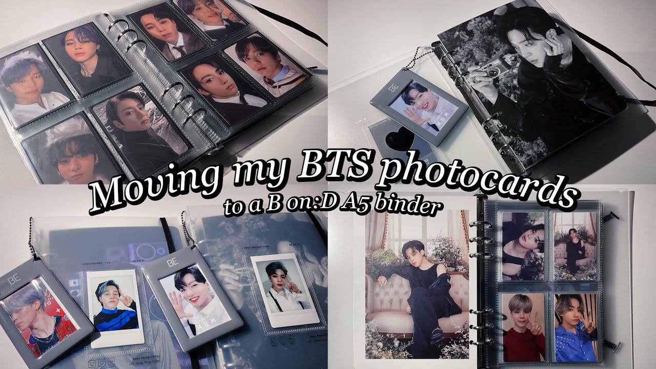 BTS binder | moving my bts photocards to an A5 Be on:D binder