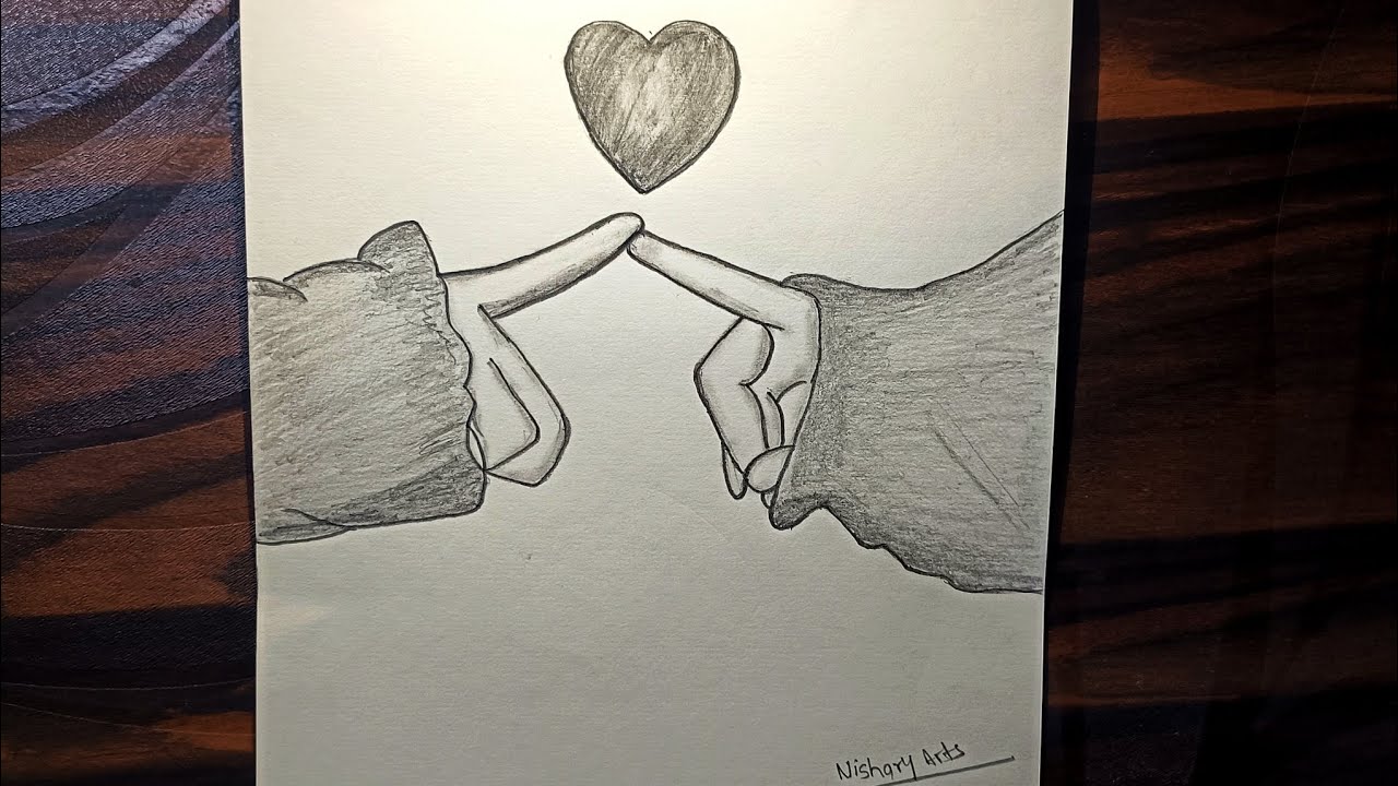 Love drowing ❤️ ll  children hands sketching ll Pencil sketch ll drowing 