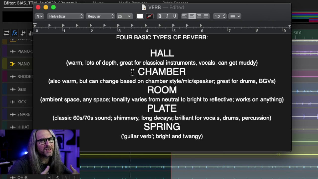 AUDIO MASTERCLASS | How to use Reverb (and understanding all the various types)