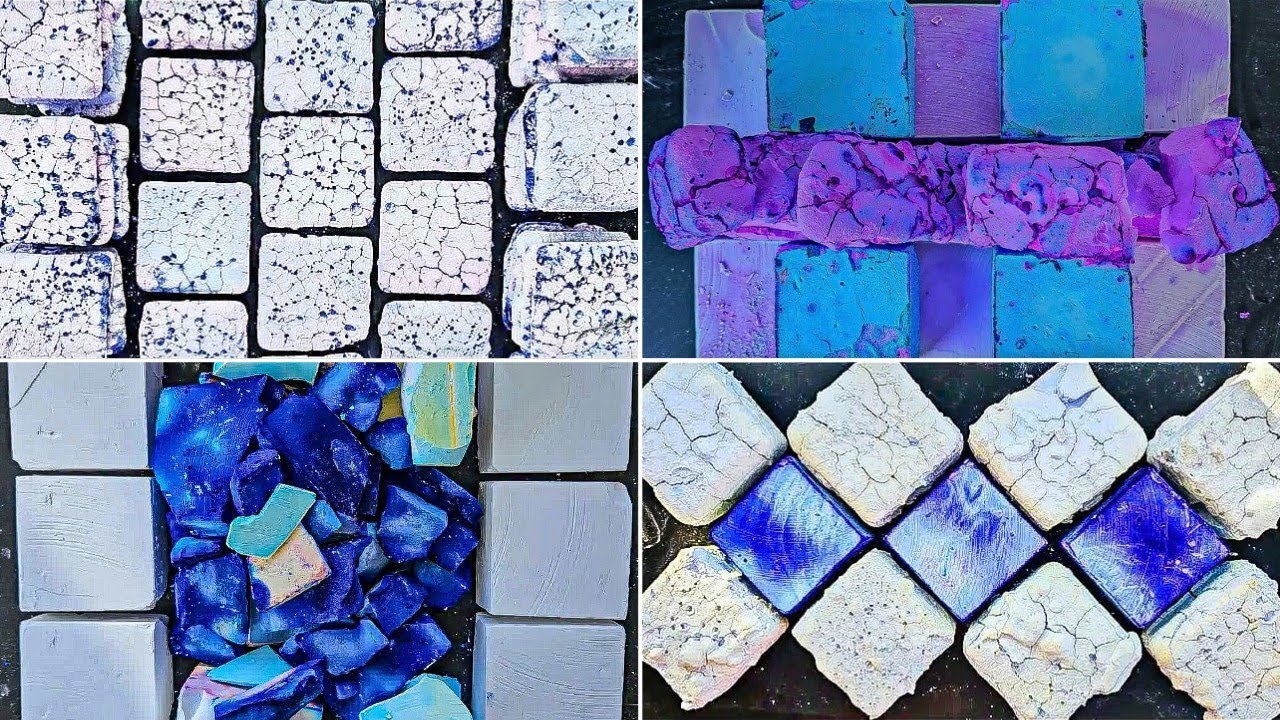 *sped up* #roadto1k Lots of Crunch & Colour! @MoodyPebblesASMR  | Gym Chalk