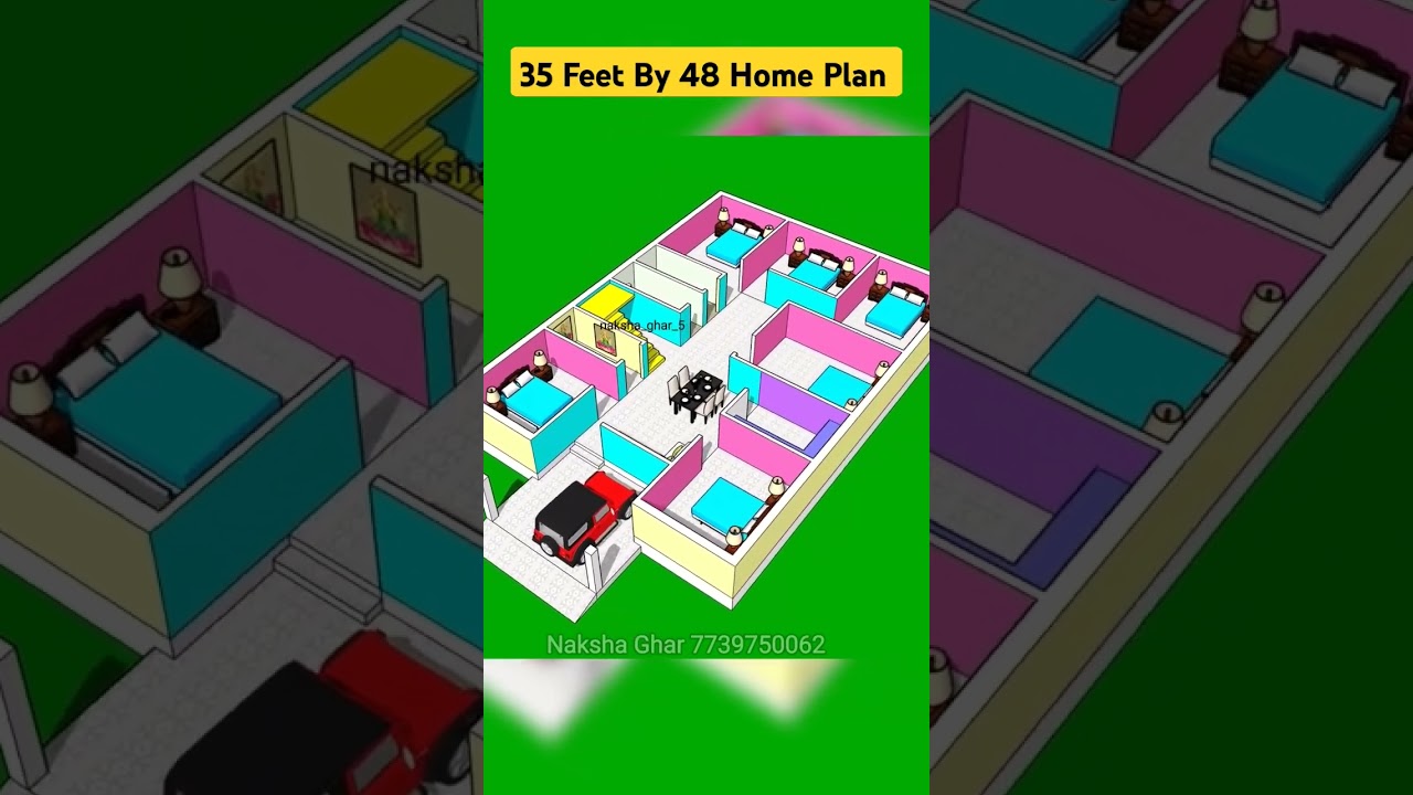 6 Bedroom House Plan #homeplan #naksha #shortfeed #nakshaghar