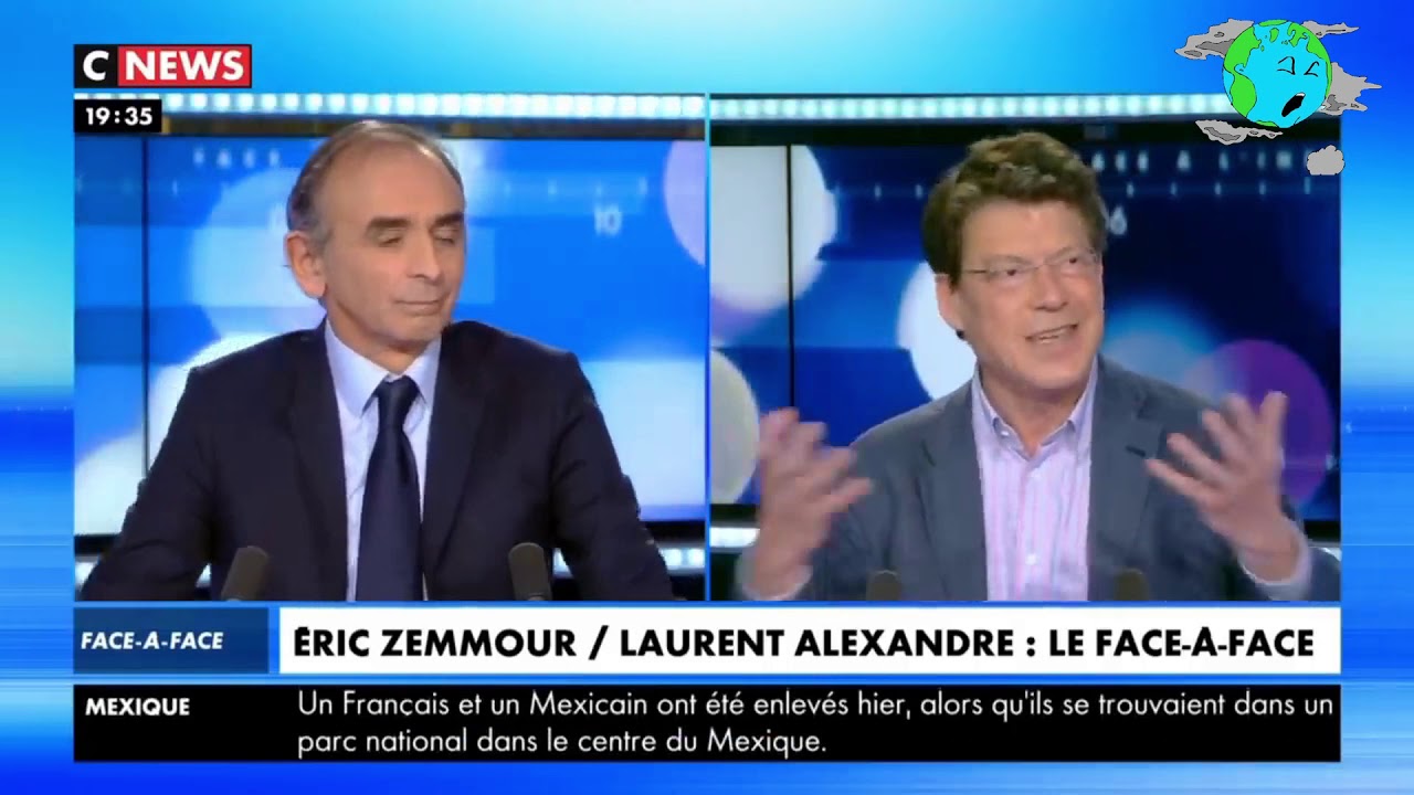 Eric ZEMMOUR vs Laurent ALEXANDRE  d&eacute;bat, sur l'intelligence artificielle.