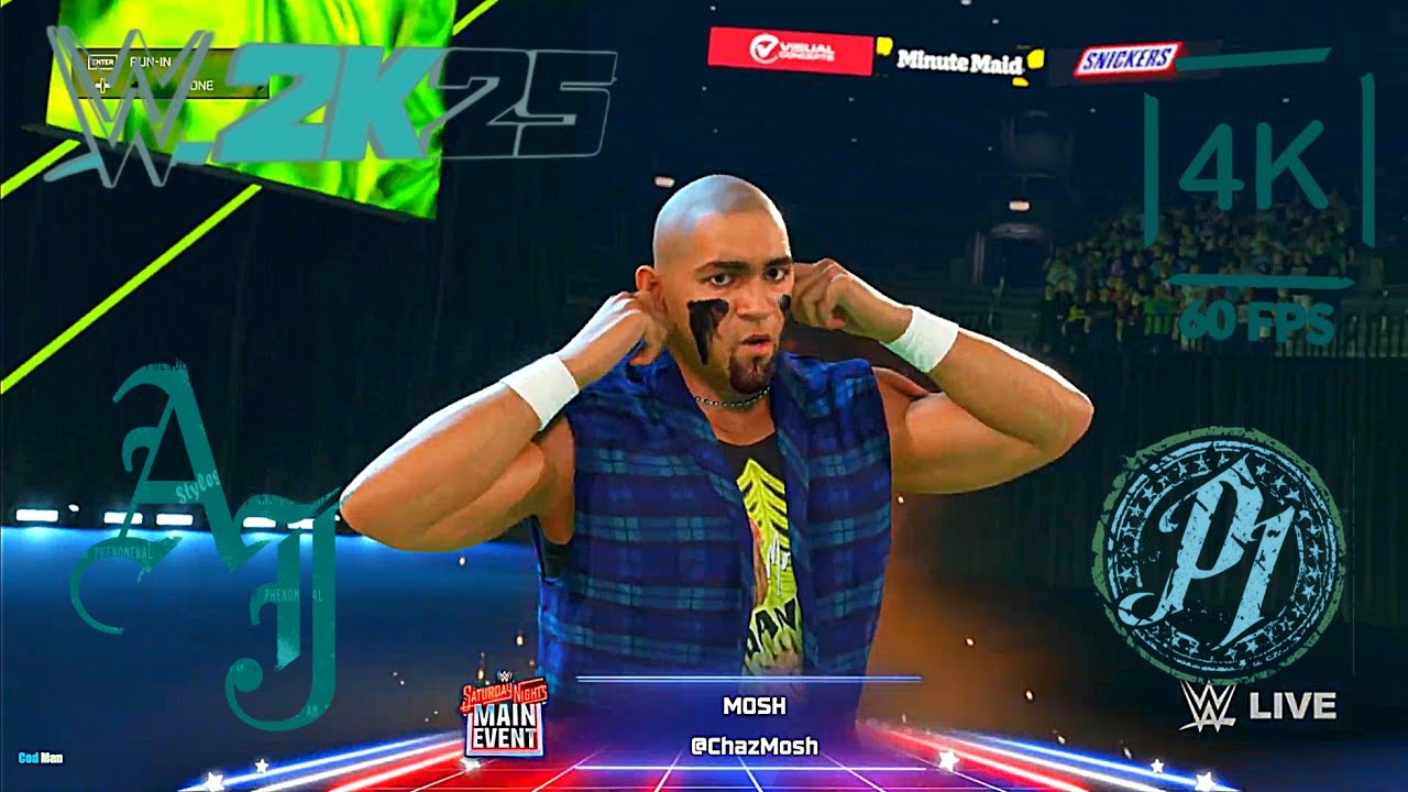 Aj Styles vs Mosh | Wwe 2k25 | The Phenomenal One | Extreme Rules Match |⭐⭐⭐