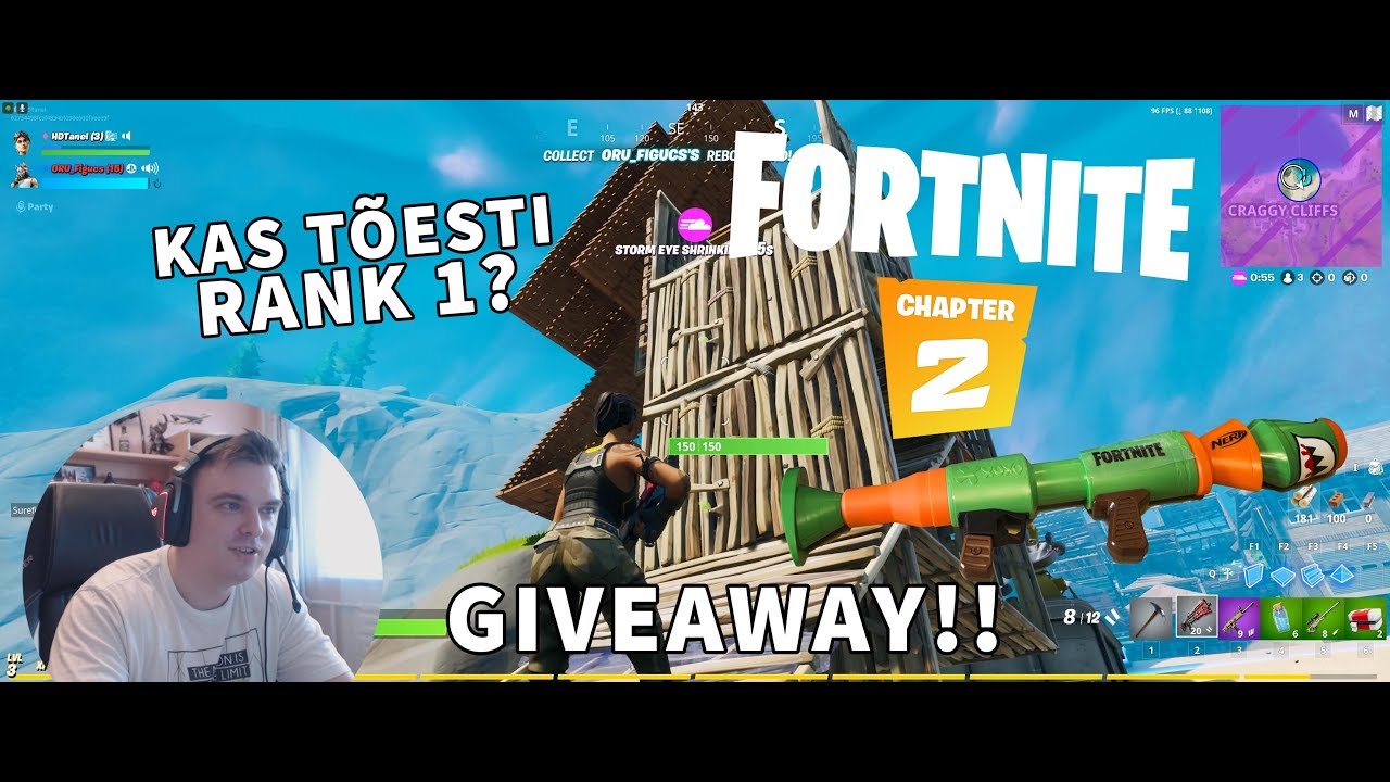 FORTNITE 2. Peatükk! Kas tõesti lõpuks RANK1!? - FORTNITE BAZOOKA GIVEAWAY!