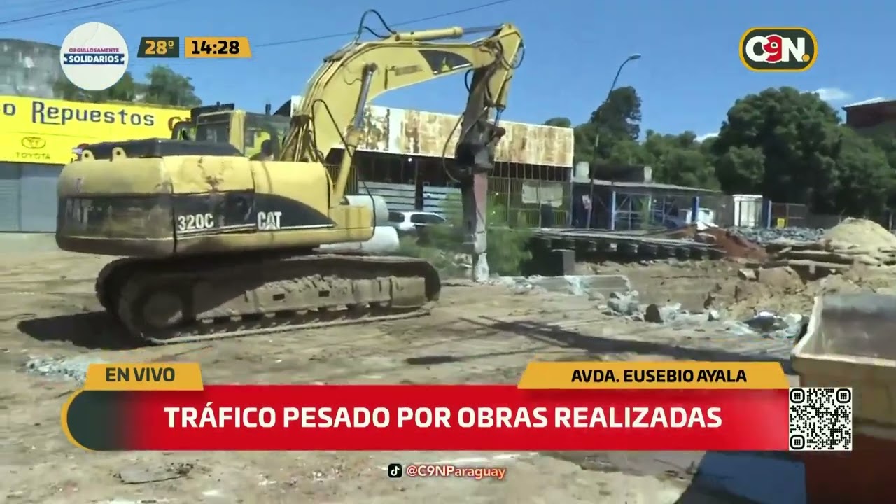 Tráfico pesado por obras en Asunción