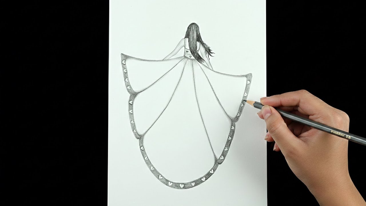 Beautiful Girl Sketch: Easy Pencil Drawing for Beginners