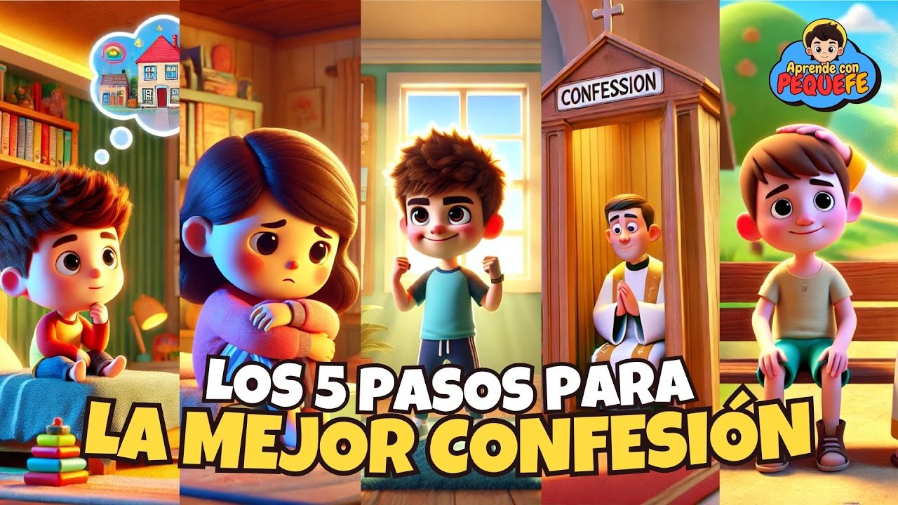 5 PASOS para una buena CONFESI&Oacute;N para NI&Ntilde;OS 💖🙏 | PequeFe