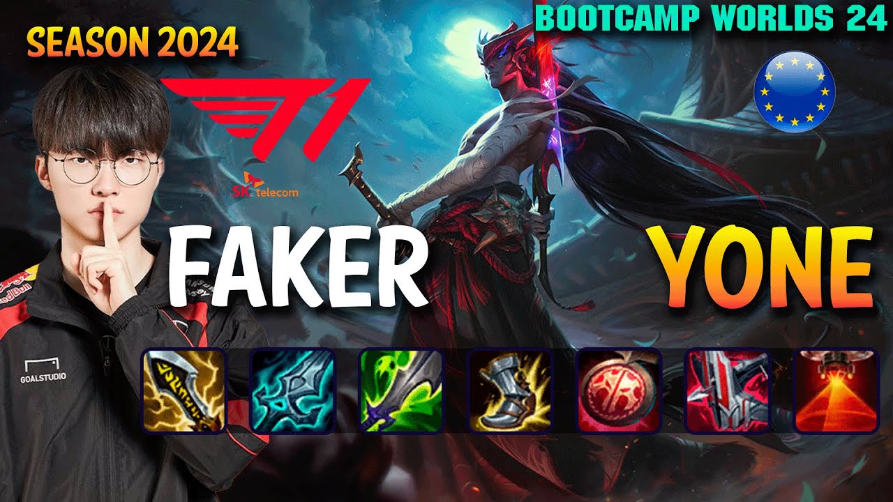 T1 Faker YONE vs LEBLANC Mid - Patch 14.20 EUW Ranked WORLDS 2024 Bootcamp | lolrec