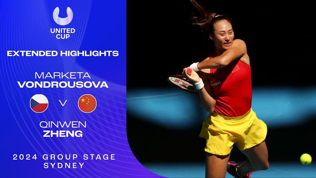 Marketa Vondrousova v Qinwen Zheng Extended Highlights | United Cup 2024 Group E