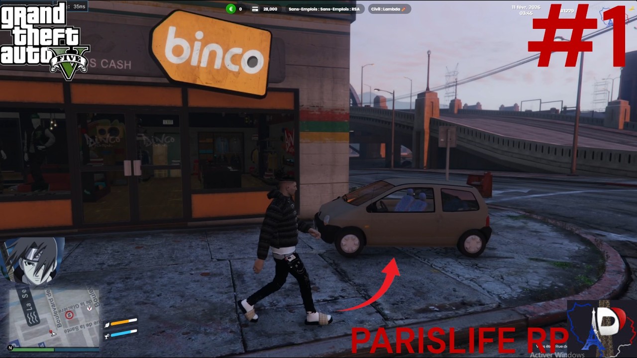 GTARP (PARISLIFE RP) #1 DECOUVERTE VITE FAIS DE LA VILLE !!!