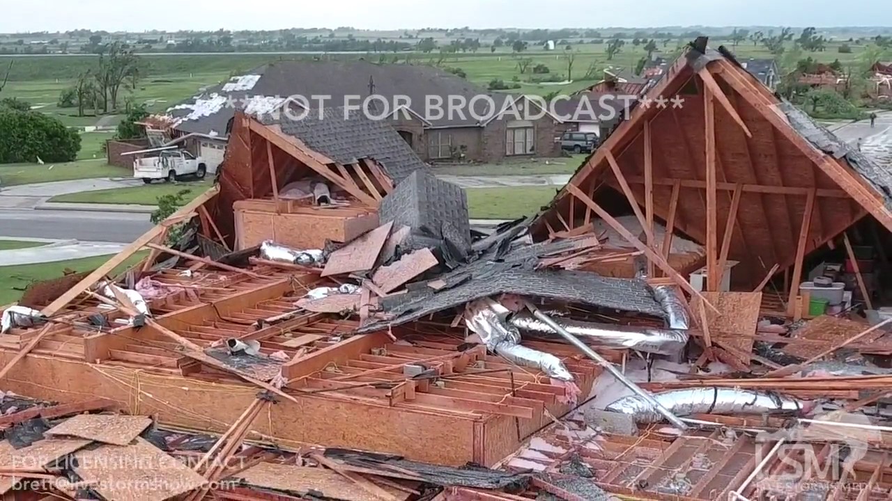 05-16-2017 Elk City, OK - Tornado Damage Aerial Video