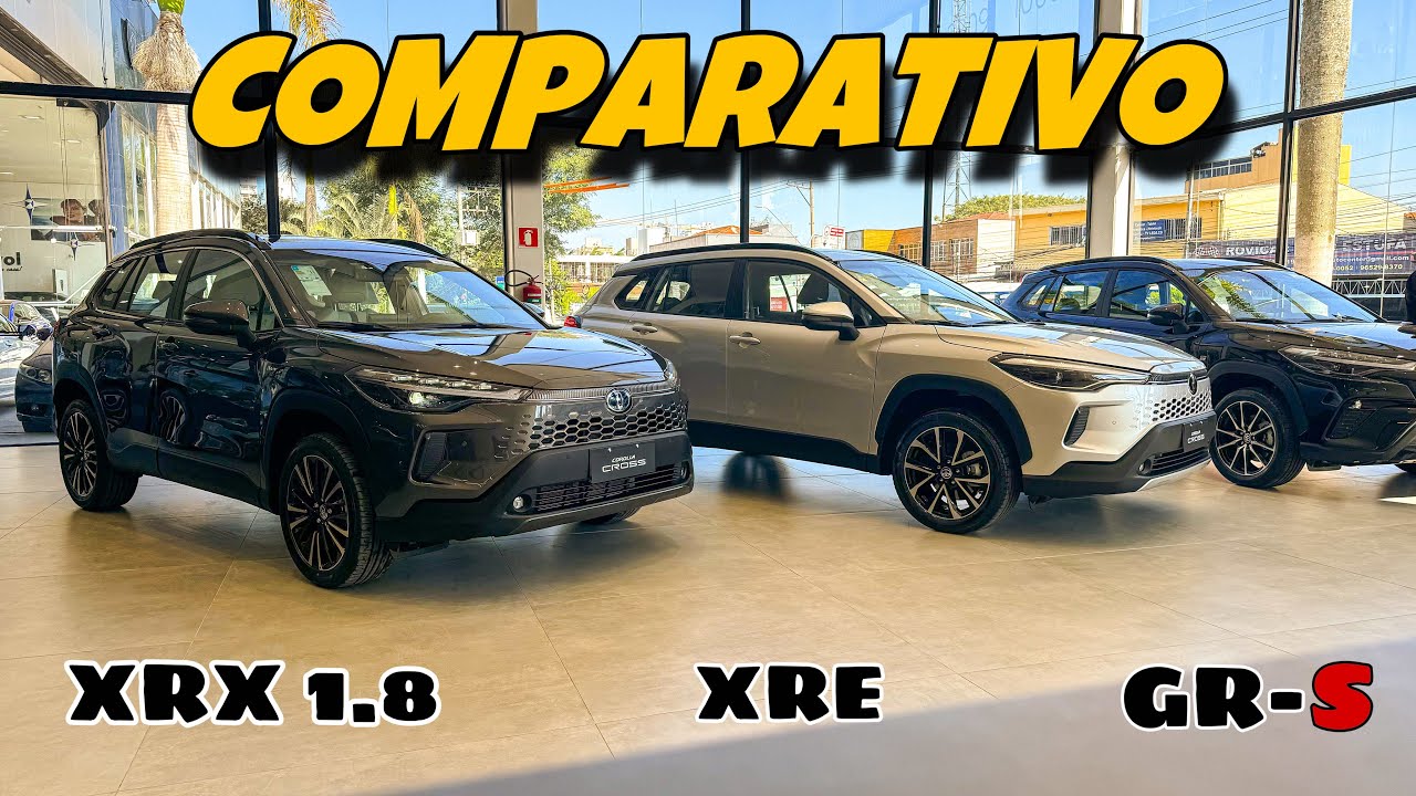 Nov Corolla Cross 2025- Diferenças entre Versões XRE, GR, XRX Hibrid