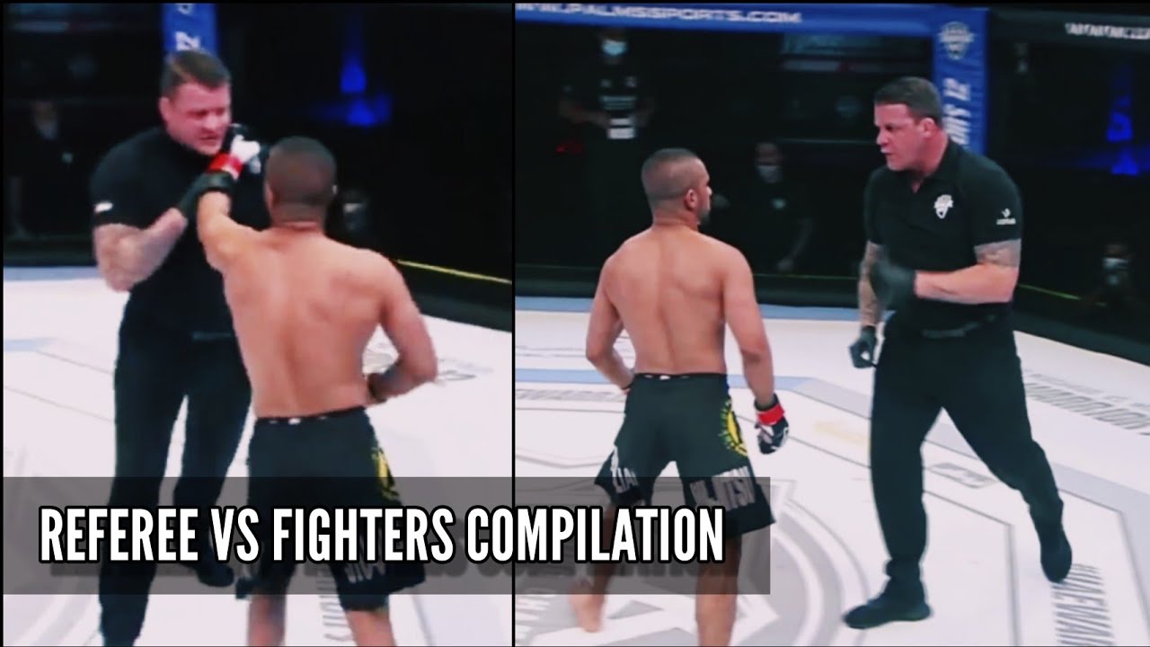 REFEREES VS FIGHTERS - MMA COMPILATION / REFEREE CHOKES FIGHTERS [HD] 2024