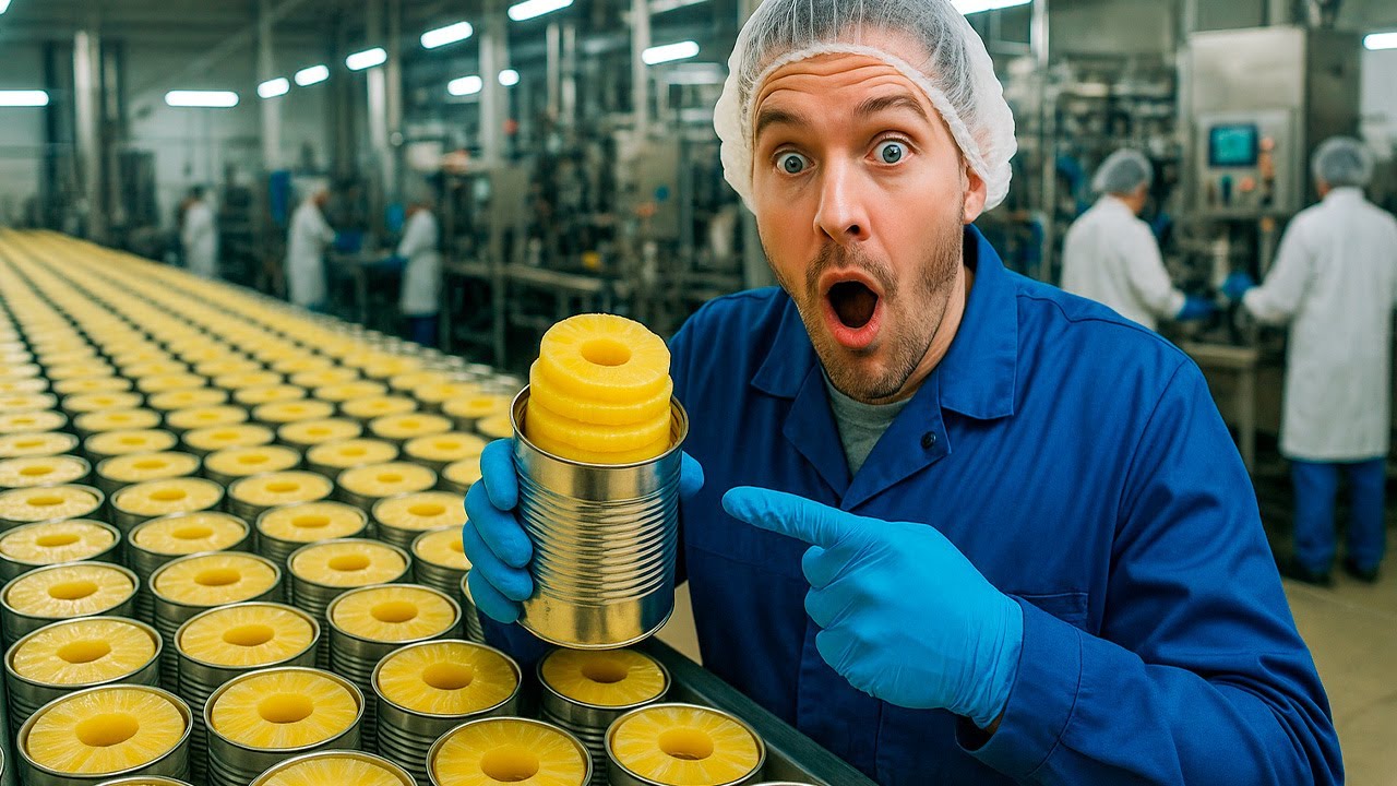 De la Plantation à la Boîte : Le SECRET des ANANAS Conservés en 30 Secondes ! 🍍 Usine INCROYABLE !