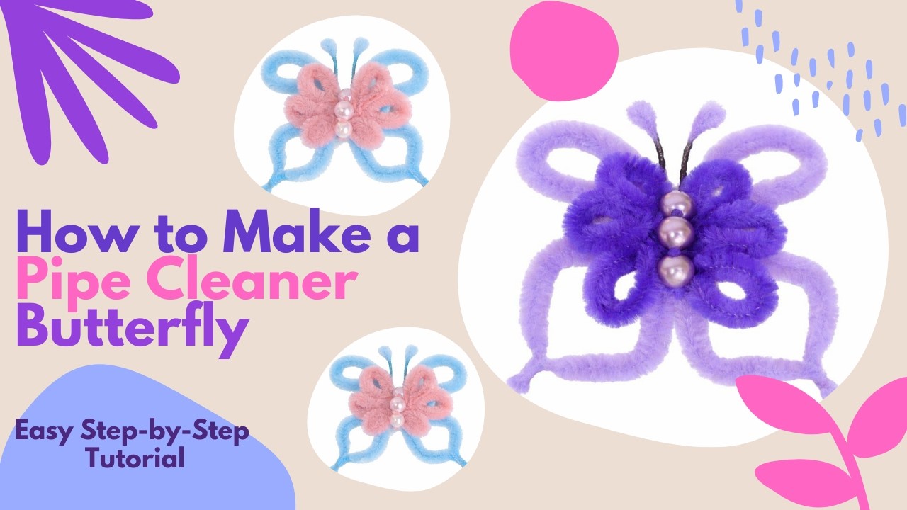 Метелики з синельного дроту своїми руками🦋 DIY Pipe Cleaner Butterflies🦋Cute Handmade Decor Tutorial