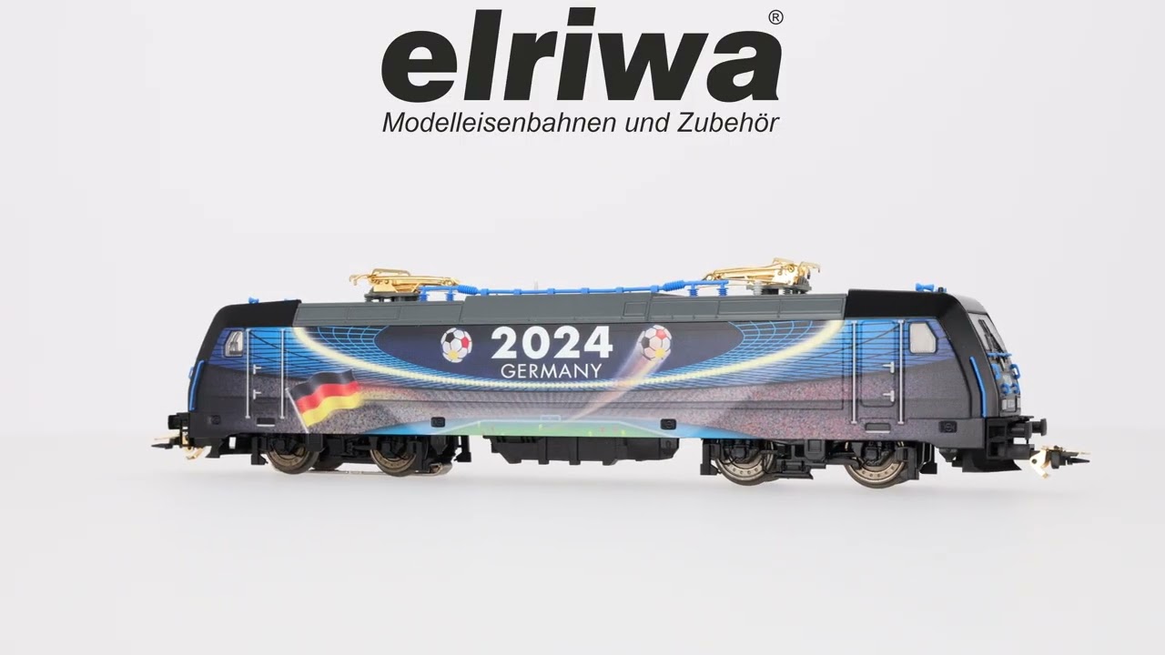 Märklin 36649 / Trix 25368 - E-Lok BR 185 Fußball Lok 'GERMANY 2024', DC /MFX-Sound • Spur H0 • 1:87