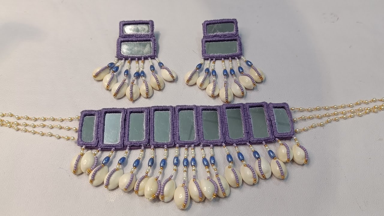 new mirror jewellery making | handmade jewellery,✨ trending necklace | #viral #subscribe #mirror