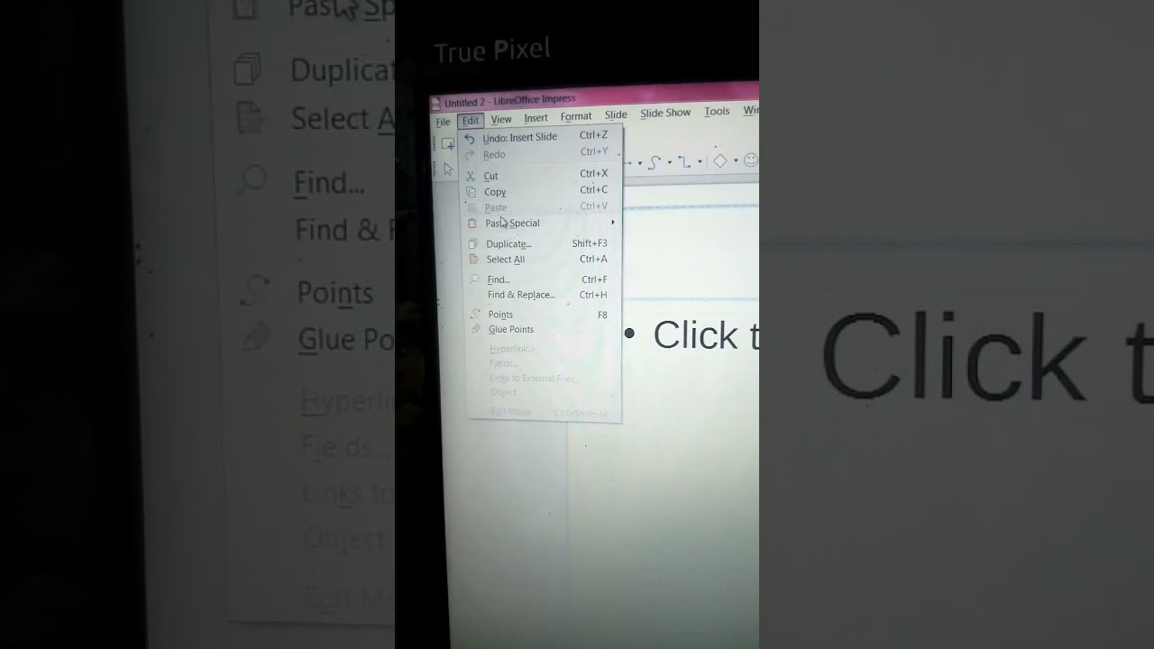 ccc me# libre office #ke edit #menu# je function# ☺️