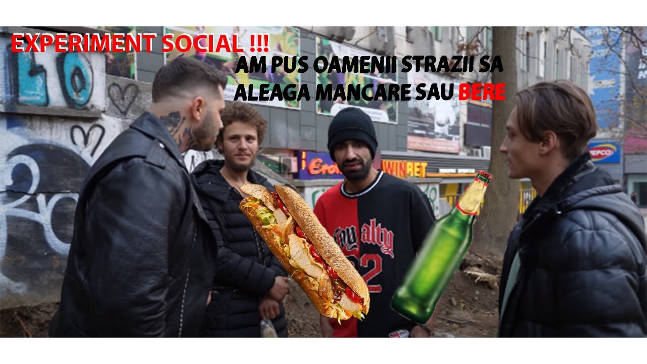 Experiment social, am pus oamenii sa aleaga intre bere si mancare .
