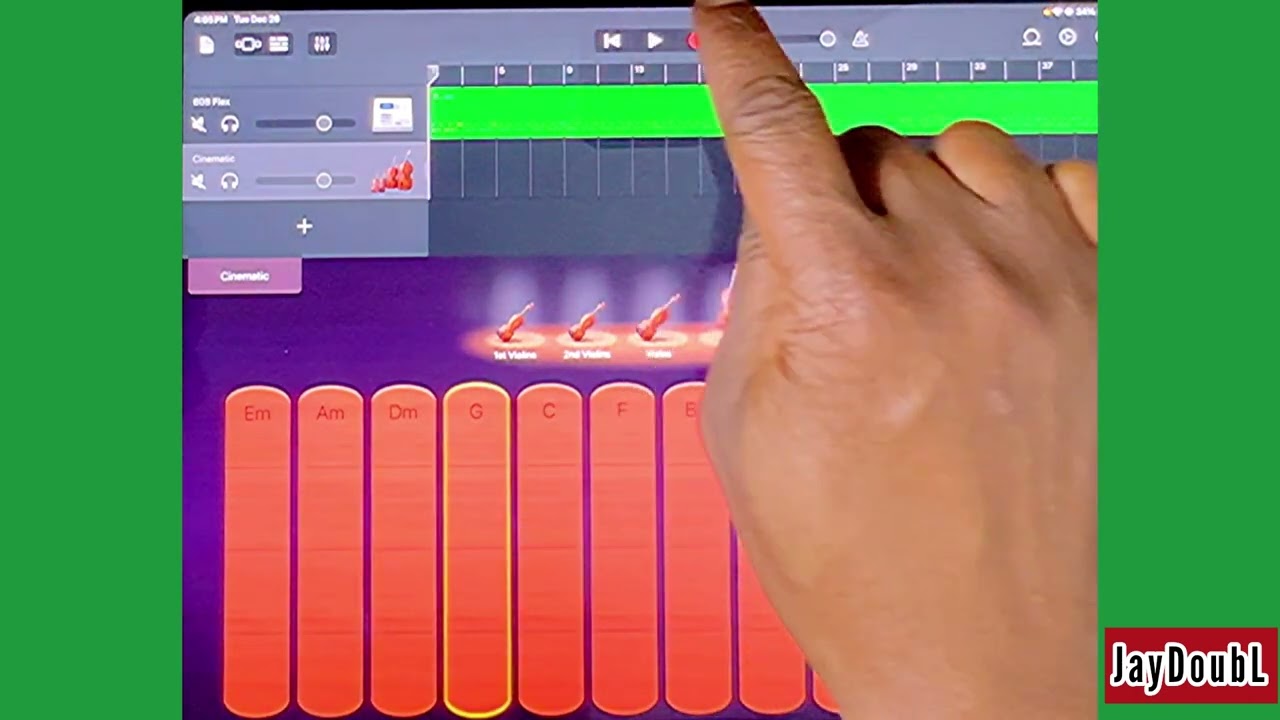 2-Track Hip-Hop Beat in MINUTES! Garageband IPad Pro -  Hip-Hop Beat with Just Drums & Strings