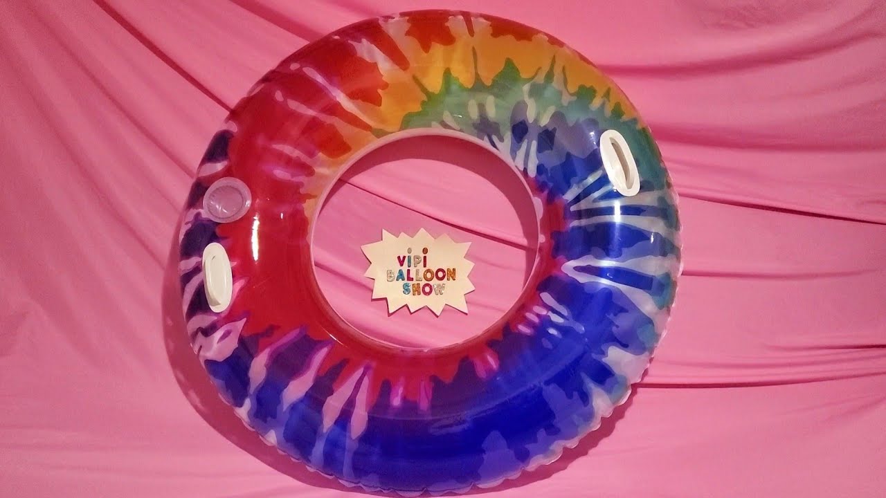 INFLATING FUN COLORFUL SWIM RING !!!