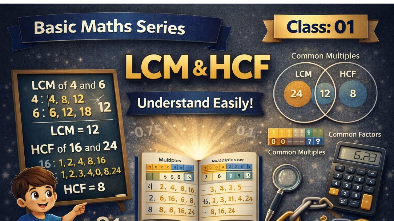 Basics Of Maths | Class 01 | LCM & HCF | By Sumit Sir