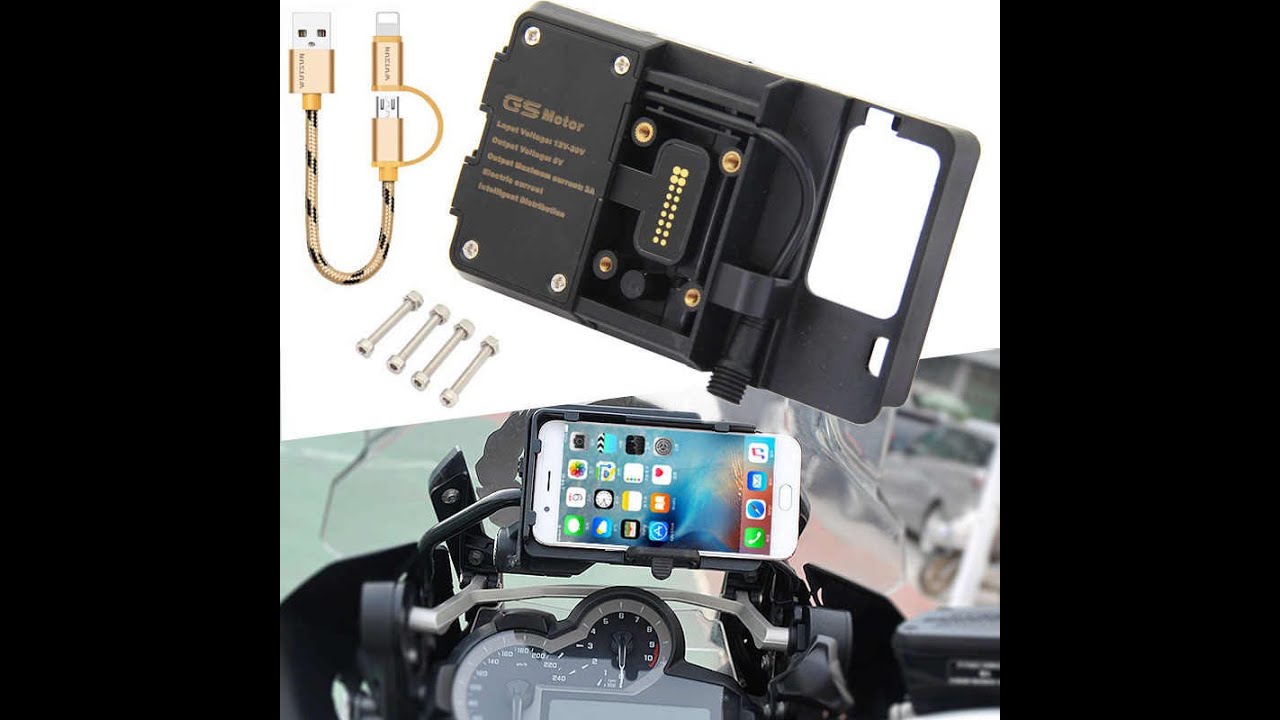 Instalación soporte celular / GPS para BMW GS 650-700-750-850-1000-1200 - Honda Africa Twin.