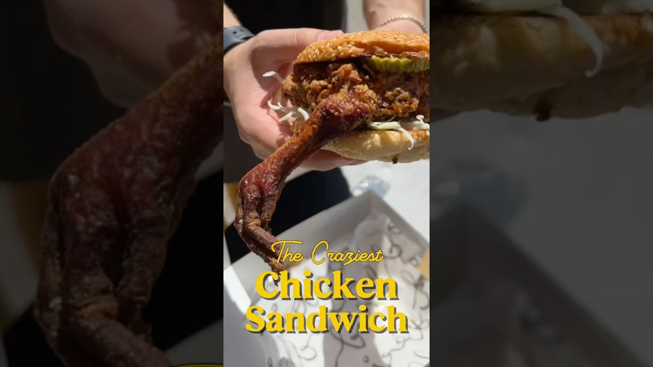 This chicken sandwich has the CLAW ATTACHED 😳🐔