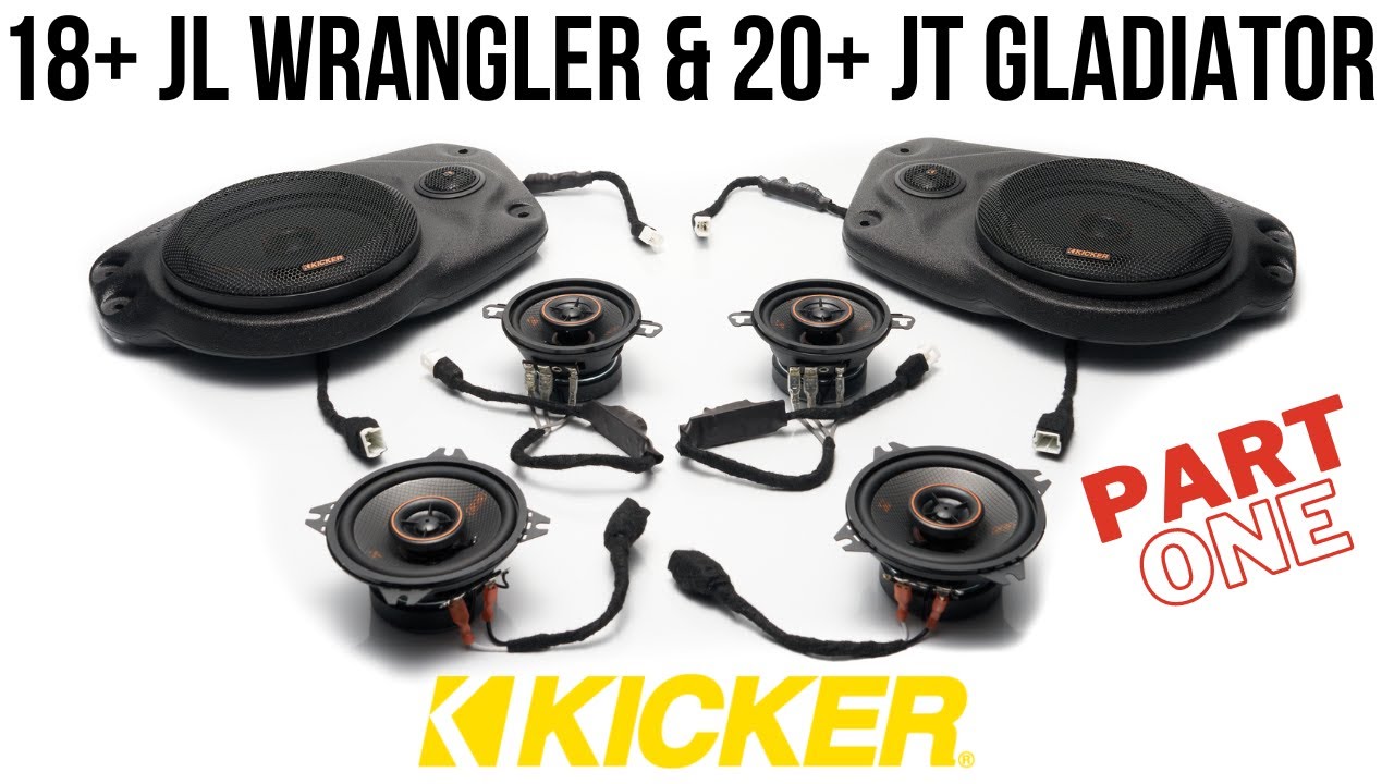 Kicker Plug & Play Speaker Upgrade Bundle (Part 1) | '18 - '23 JL Wrangler / '20 - '23 JT Gladiator