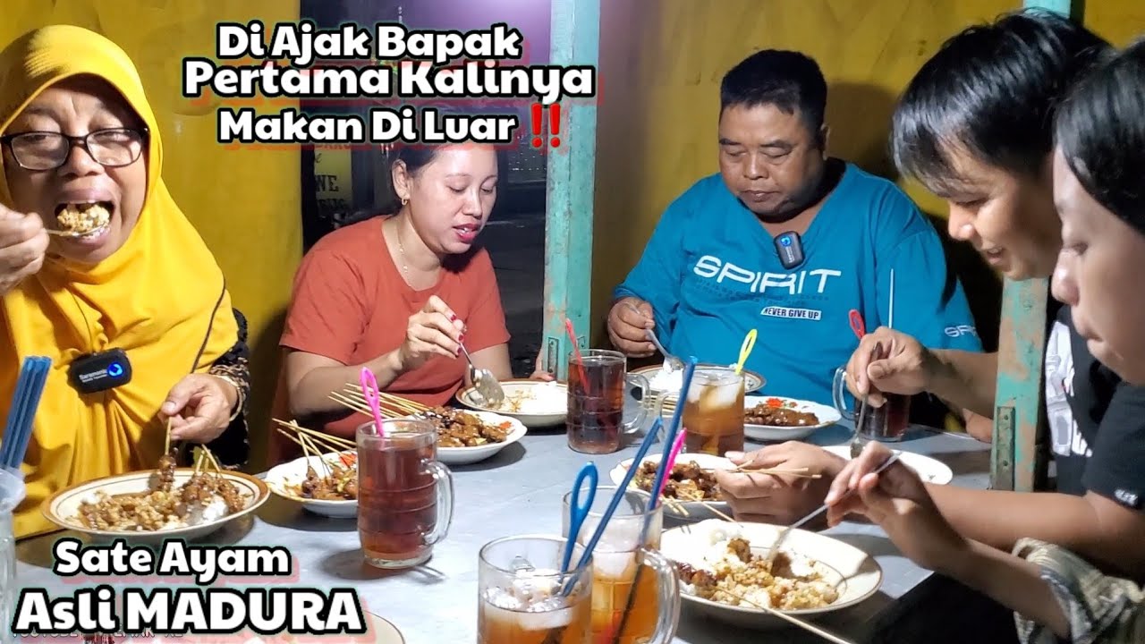 Pertama Kalinya ‼️ Di Tlaktir Bojo - Makan SATE MADURA Bersama