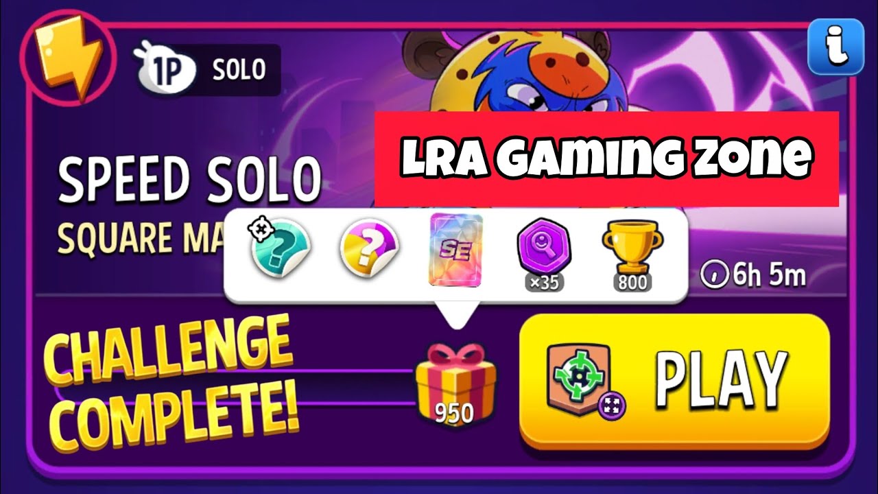 Square Matches Super Sized Speed ​​Solo Challenge 950 Score | LRA Gaming Zone