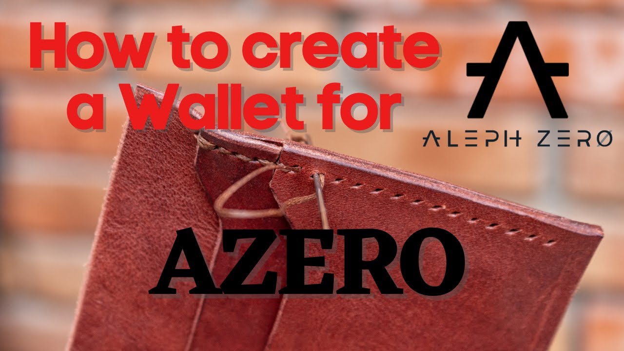 How to create and restore a Wallet on Aleph Zero Blockchain for your AZERO