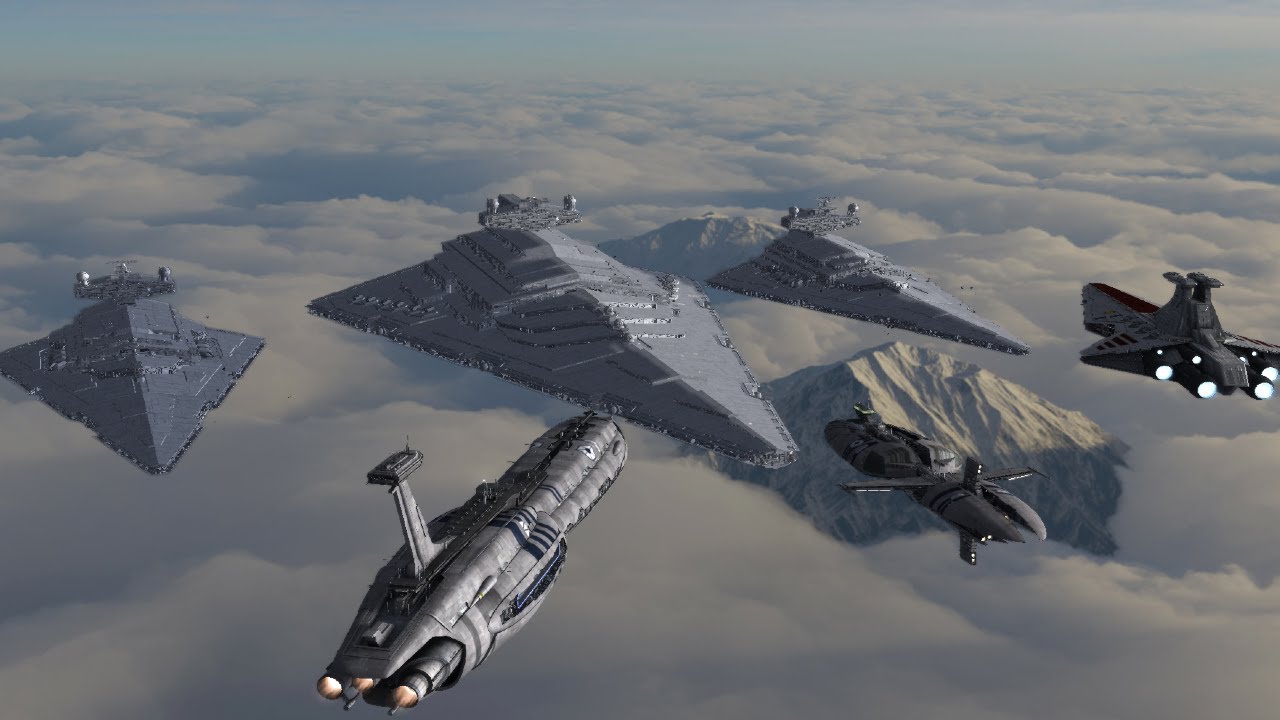 CIS & Republic Navy VS Star Destroyer Blockade - Star Wars Empire At War Remake