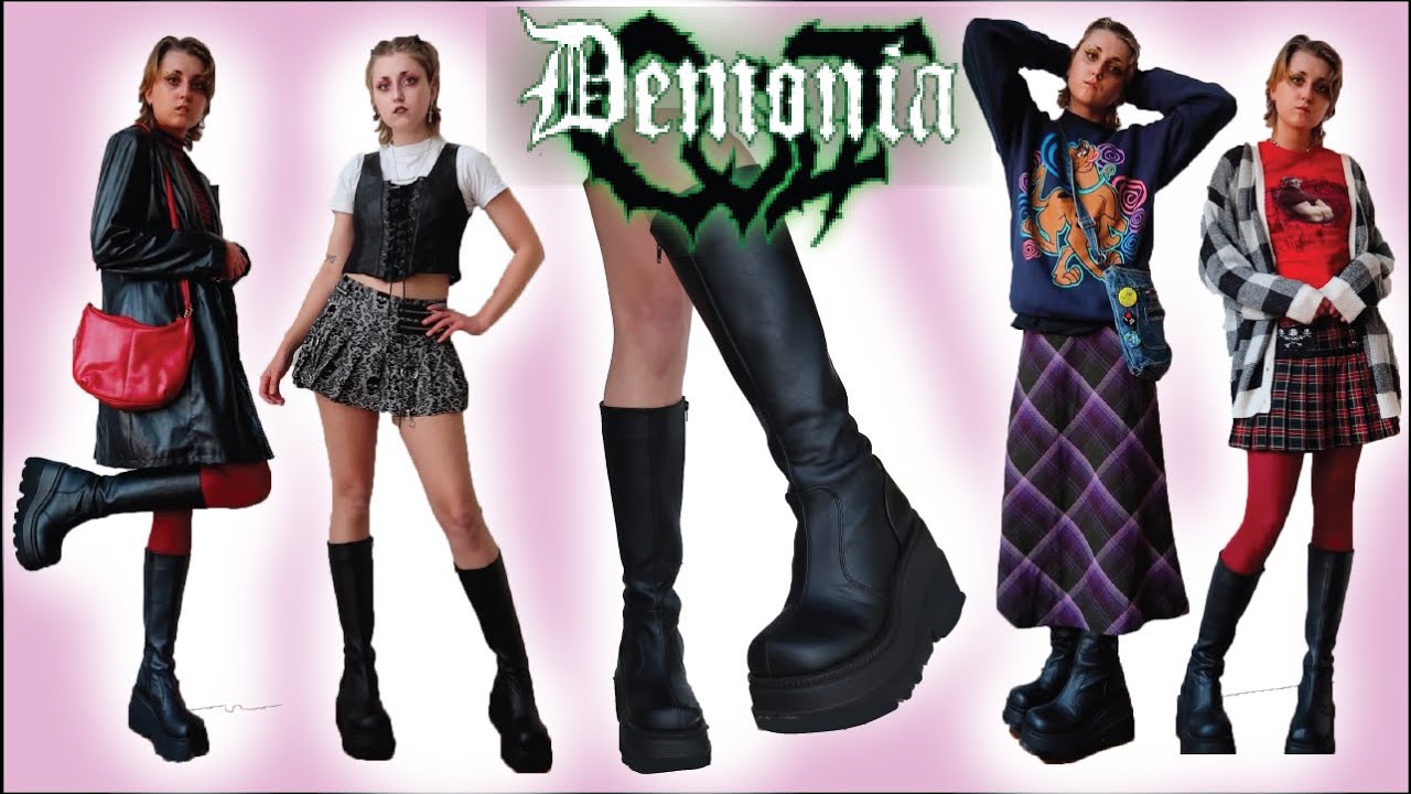 Распаковка сапог Demonia и костюмы 🖤 | Платформы Shaker-100 | Ханна Валентайн