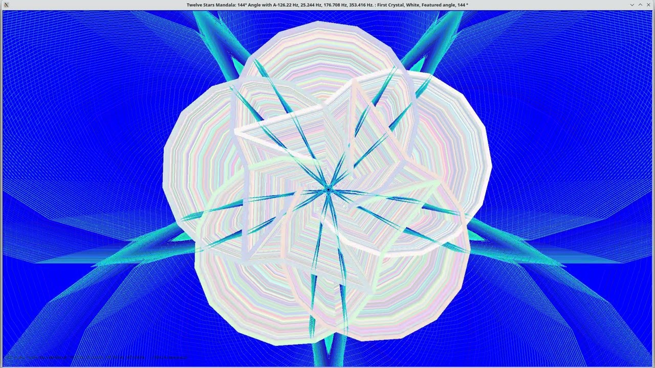 144° angles-Twelve Stars Mandala-A-126.22 Hz, 25.244 Hz, 176.708 Hz, 353.416 Hz